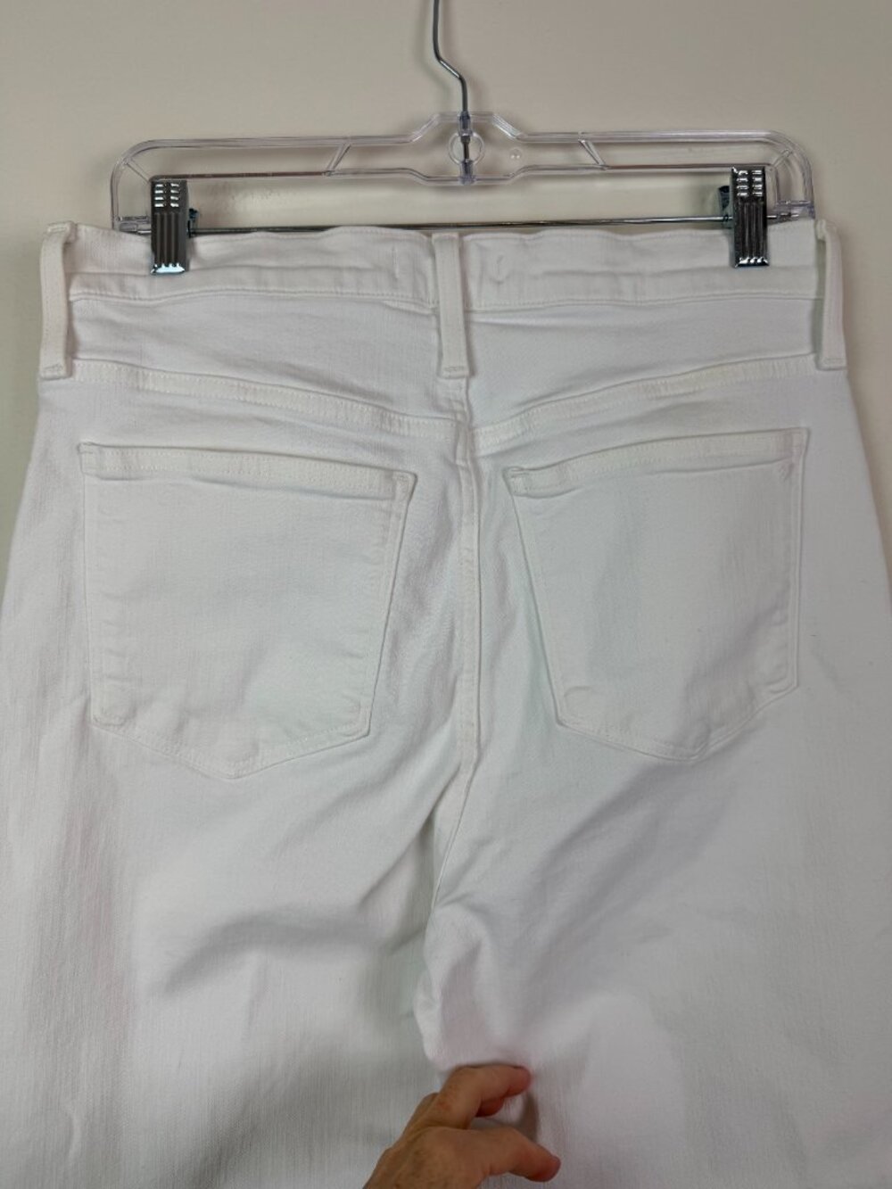 Madewell Slim Wide-Leg Crop Jeans in Pure White: Button-Front Edition Size 29 - Picture 11 of 15